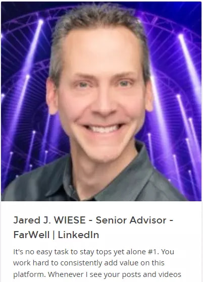 Jared Wiese - Outstanding Resources on LinkedIn Recommended by #TheLinkedInGuru