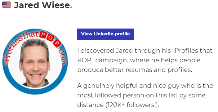 LinkedIn Expert Jared Wiese - #ProfilesThatPOP.com